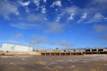 Barragem da usina hidrelétrica Santo Antônio, em Porto Velho