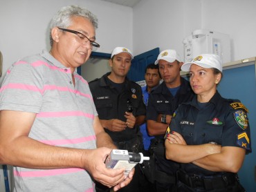 Policiais Militares recebem orientações em relação aos aparelhos etilômetros