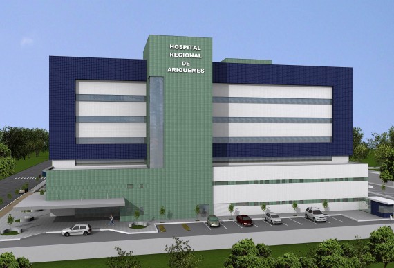 Maquete mostra como será a fachada do moderno hospital