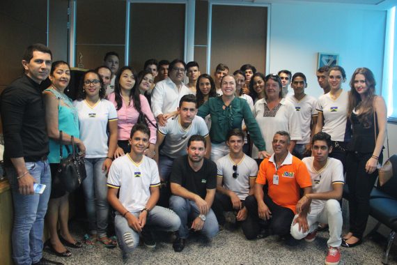 Comitiva da Escola Felipe Camarão, de São Felipe do Oeste, foi recebida pelos secretários Fátima Gavioli e Márcio Félix