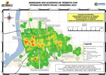 Mapeamento dos pontos com maior índice de acidentes em Porto Velho
