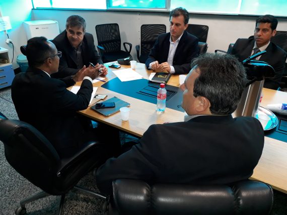 Secretário Caetano em reunião com Delegado de Polícia ,Raimundo de Albuquerque,da Força Nacional.