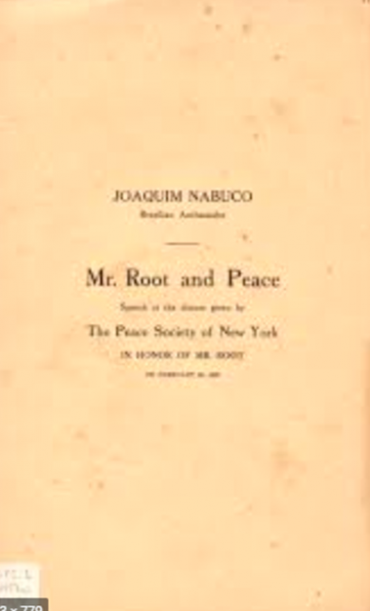 MR. ROOT AND PEACE
