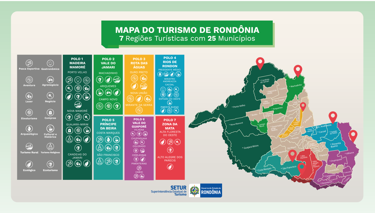 Turismo Mapa De Regionalizacao Governo Do Estado De Rondonia Governo Do Estado De Rondonia