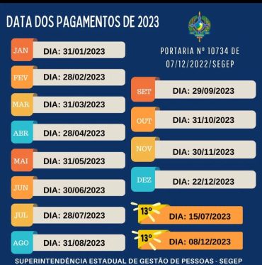 Previdência - Calendário anual de pagamento dos segurados do Iperon é  divulgado - Governo do Estado de Rondônia - Governo do Estado de Rondônia