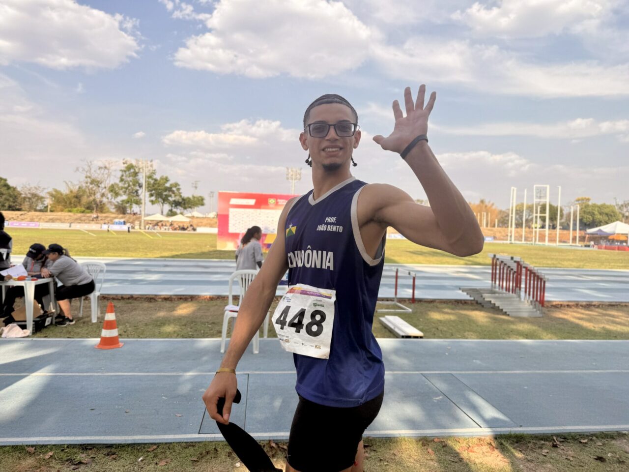 Estudante-atleta da modalidade individual de atletismo