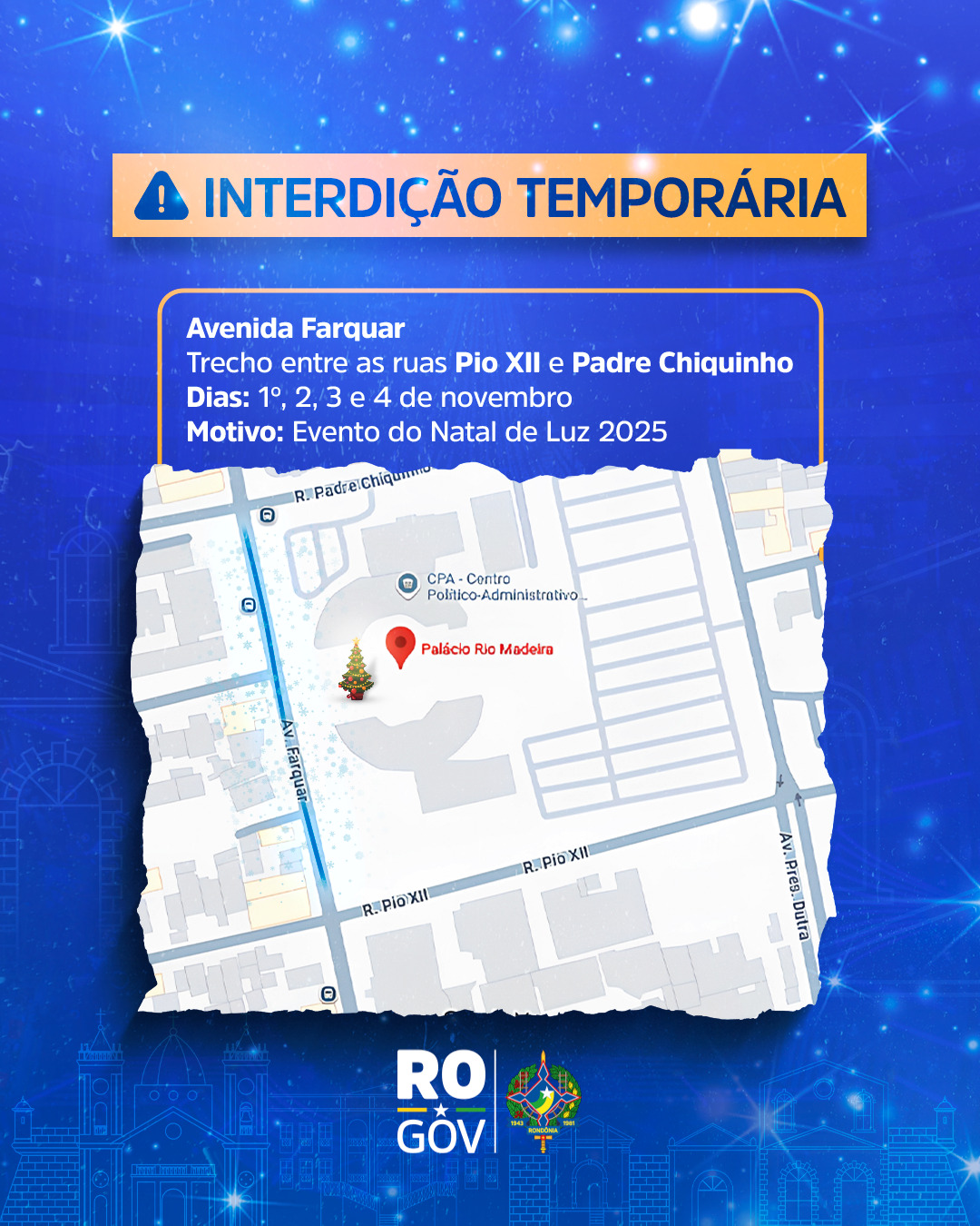 A interdição foi autorizada pela Semtran e vai permitir um acesso seguro e ambiente adequado