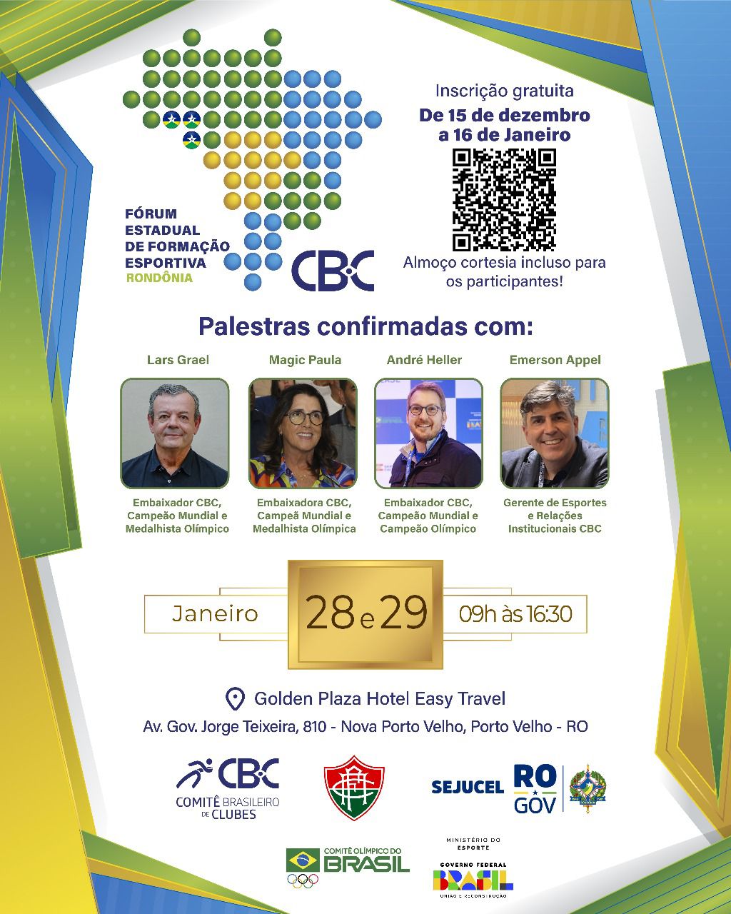 Fórum contará com presença de campeões olímpicos e especialistas renomados