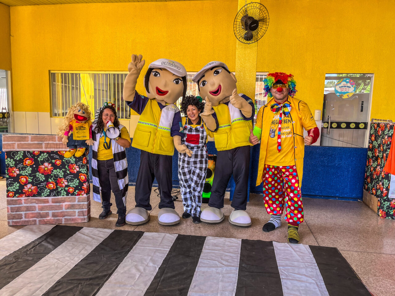 A programação contou com a participação dos mascotes do Detran-RO, Vidinha, Ligadinho e demais personagens