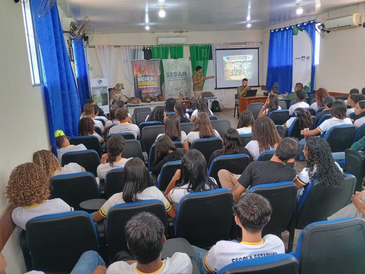 Ação educativa do projeto “Vem Pro Parque” leva conscientização ambiental a estudantes em Campo Novo de Rondônia