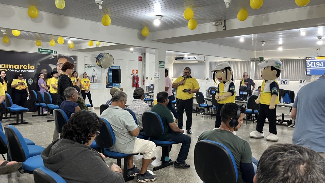 Conscientização, integração e movimento marcam ação “Amarelaço” na Ciretran de Porto Velho