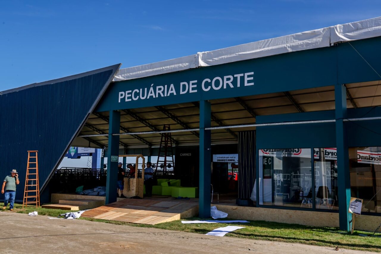 O novo Pavilhão da Pecuária de Corte, espaço voltado à valorização da bovinocultura de corte rondoniense, com programação técnica, demonstrações práticas e debates voltados ao setor