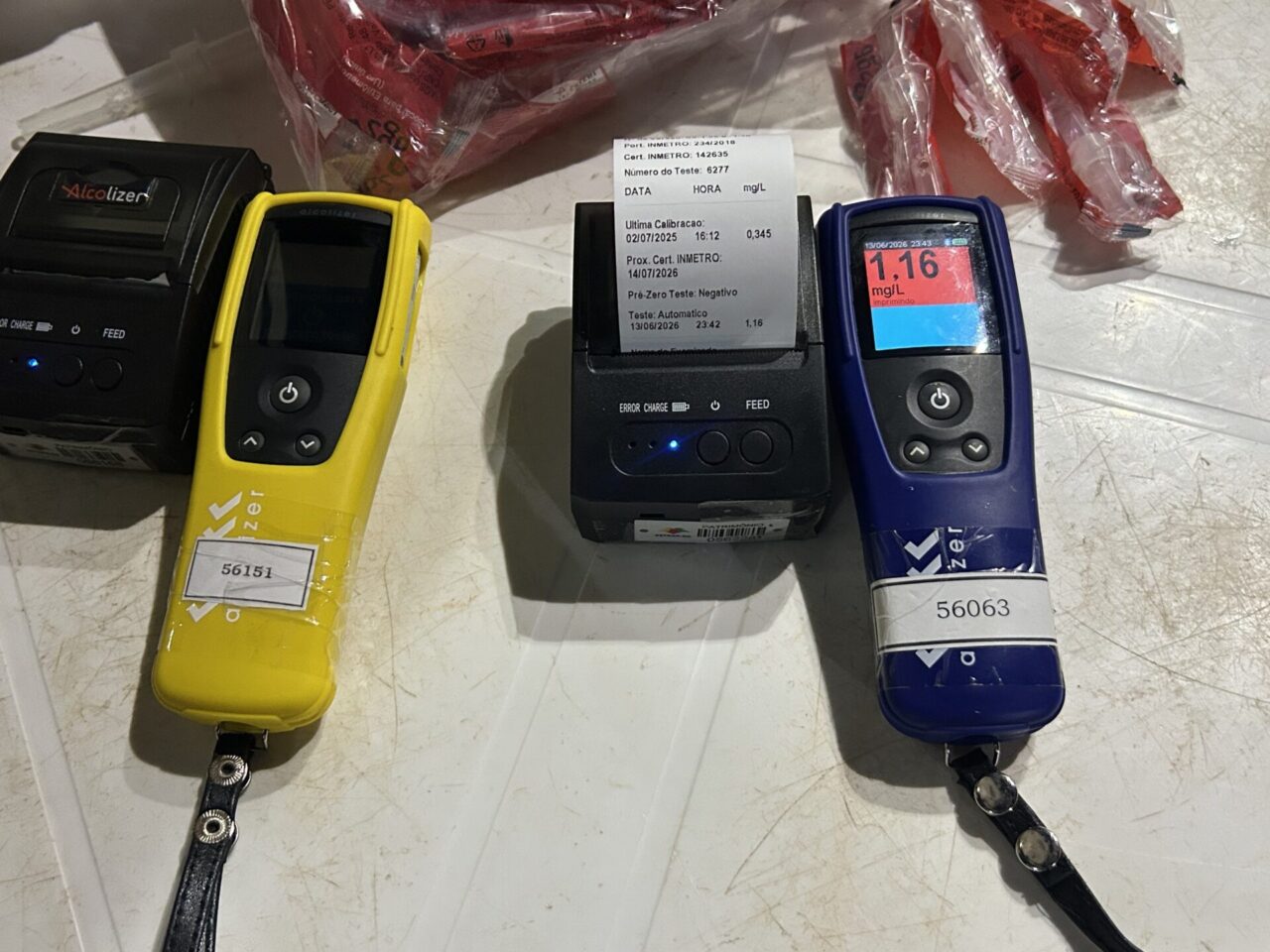 Qualquer concentração de álcool acima de 0,05 mg/L no ar expirado configura infração administrativa