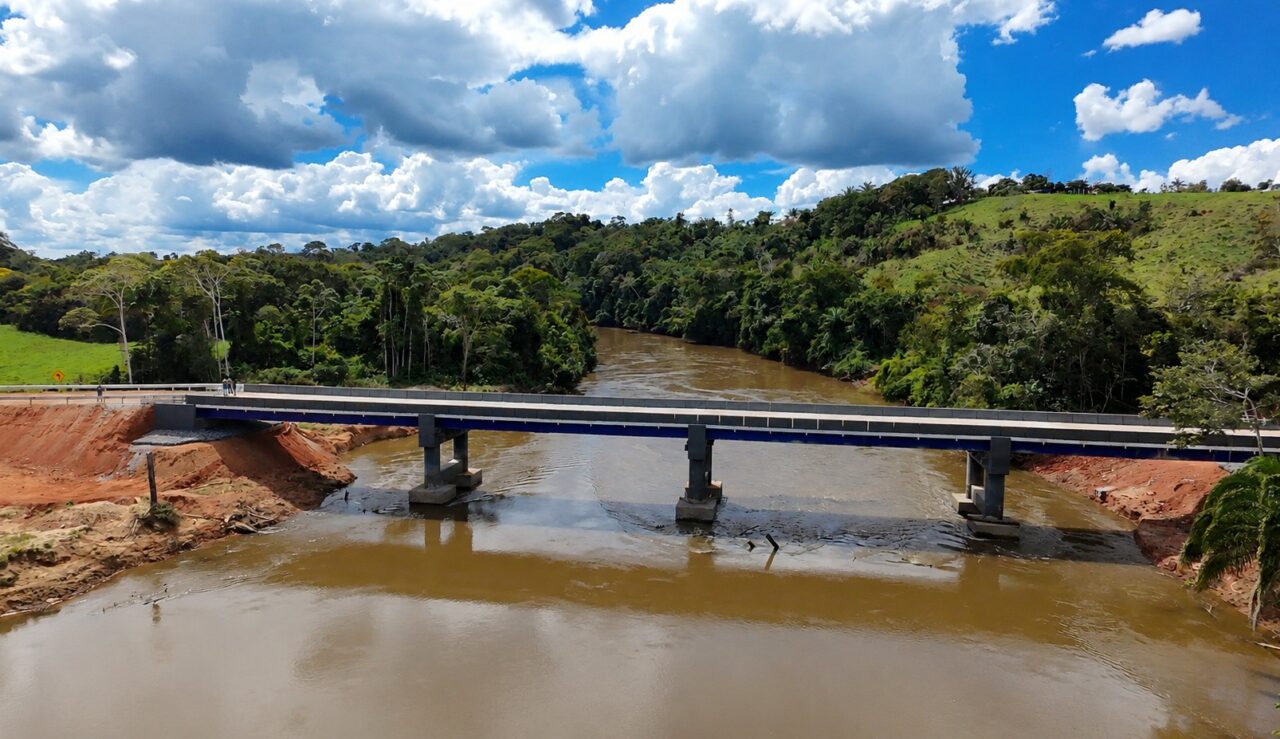 RO-495 no Cone Sul de Rondônia ganha ponte mista de concreto e aço