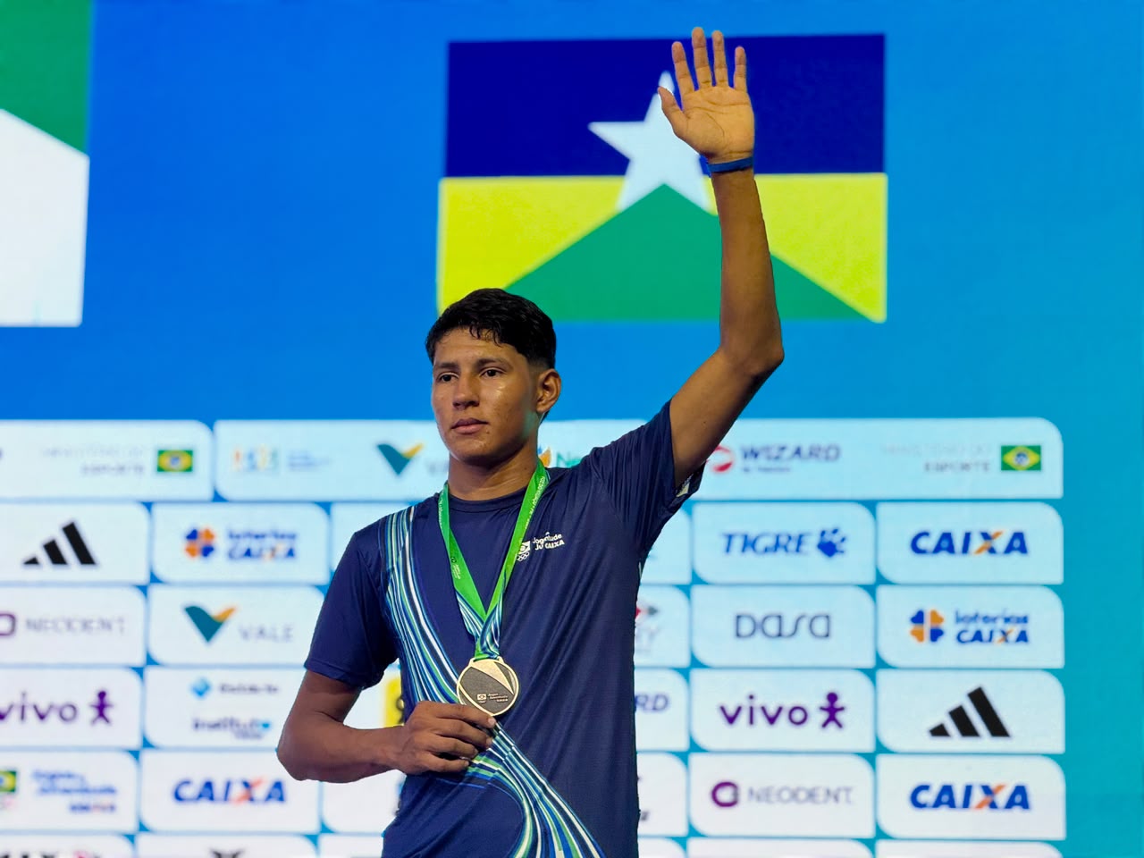 No ciclismo, Felipe Souza, de 16 anos, de Porto Velho, garantiu a medalha de bronze na prova de velocidade